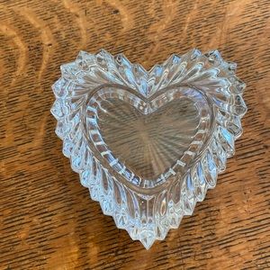 Vintage glass heart keepsake box